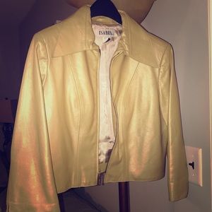 ISABEL Gold Leather Jacket